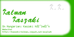 kalman kaszaki business card